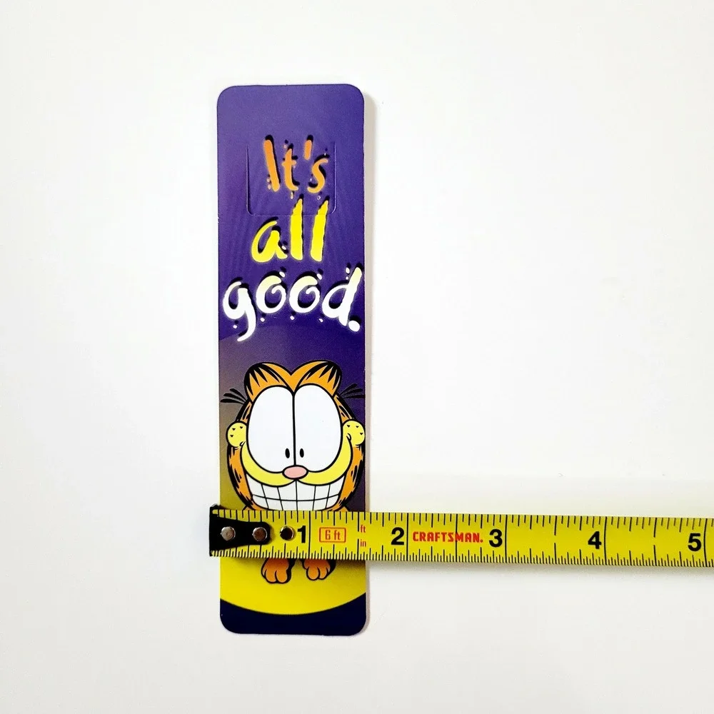 Vintage 90s Garfield Tab Bookmark All Good Jim Davis comic PAWS USA 1998 Antioch